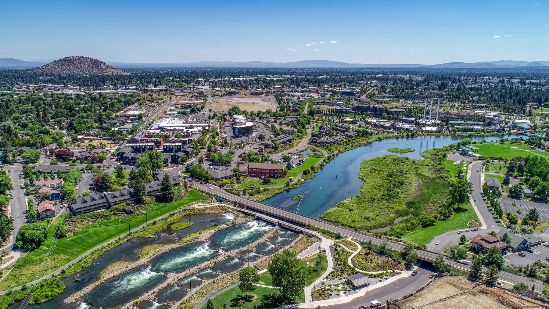 aerial view of the city